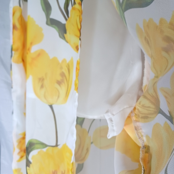 Fashion Nova She A Good One Floral Yellow and White Sheer Pants - Picture 9 of 16
